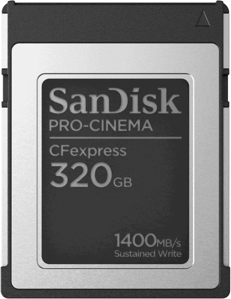 SanDisk Pro Cinema CFexpress Type B de 320 Go est en promotion a 17 sur Amazon Incroyable réduction sur la carte mémoire SanDisk Pro-Cinema CFexpress 320 Go